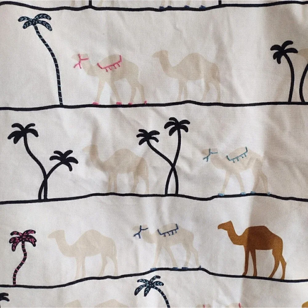 IKEA Tilltalande 20 X 20 Embroidered Camel Palm Tree Decor Pillow Cover Square